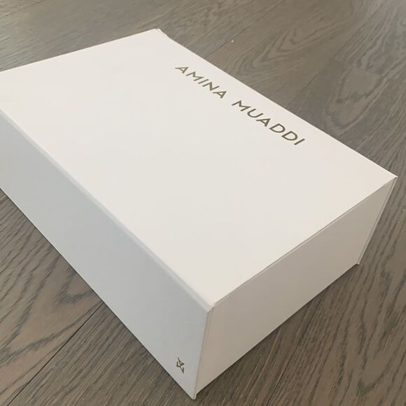 Amina Muaddi Empty Shoe Box for Heels Replacement Storage Gift Box 12”x8”x4” - Picture 4 of 10